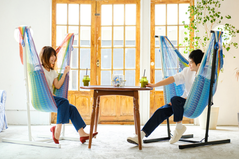 福岡県　美品　ハンモック　バスケット型 ワイヤーバスケット おしゃれ かご 楕円形 ハンモック型 ブラック